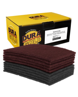 Duragold Premium 6 X 9 Scuff Pads 5 Each Maroon General Purpose 5 Each Gray Ultra Fine Scuffing Scouring Sanding Pa