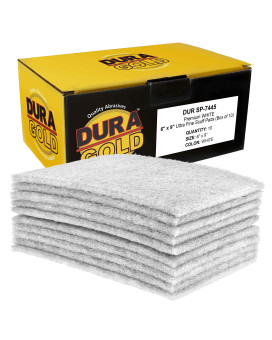 Duragold Premium 6 X 9 White Light Duty Scuff Pads Box Of 10 Final Scuffing Scouring Cleaning Cleansing Surfaces Pre