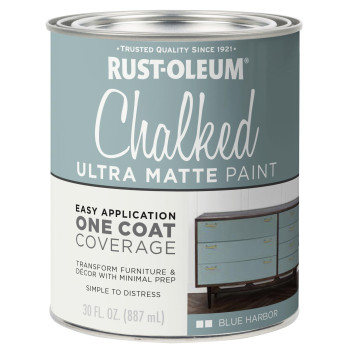 Rustoleum 371675 Chalked Ultra Matte Paint 30 Oz Blue Harbor