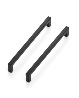 Ravinte 5 Pack Solid 614 Inch Center To Center Slim Square Bar Drawer Handles Kitchen Cabinet Handles Black Drawer Pulls Kitch