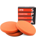 Spta Orange Light Cut Pad Buffing Polishing Pads 3Pcs 55 Inch Face For 5 Inch 125Mm Backing Plate Compound Buffing Sponge Pad