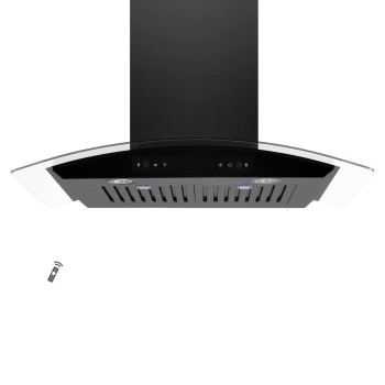 Vesta 800Cfm 30 Stainless Steel Wall Mounted Range Hood 6 Speeds Touch And Gesture Control 6 Top Round Vent Reusable Baffle