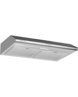 Soonye 30 Inch Stainless Steel Under Cabinet Range Hood Slim Kitchen Vent Hood Ductedductless Convertible With 3 Speed Control