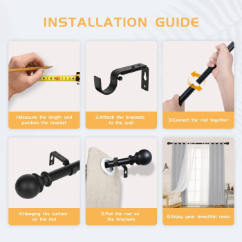 Curtain Rods For Windows 1 Diameter Curtain Rod 32144 Standard Decorative Window Curtain Rod Set With Brackets For Bathroo