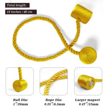 Hion Magnetic Curtain Tiebacks Golden 6 Pack Curtain Tiebacks Buckles Holdbacks Holders Hooks Clip For Home Bedroom Office