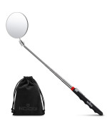 Nocry Heavy Duty Telescoping Inspection Mirror 323 Inch Round Mirror On A Stick 2In1 Storage Pouch Extendable Mirror Up T