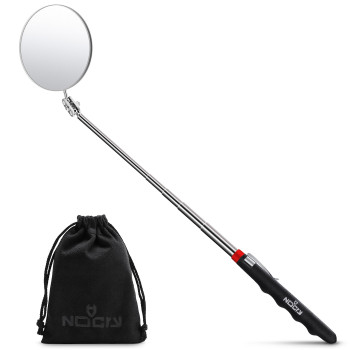 Nocry Heavy Duty Telescoping Inspection Mirror 323 Inch Round Mirror On A Stick 2In1 Storage Pouch Extendable Mirror Up T