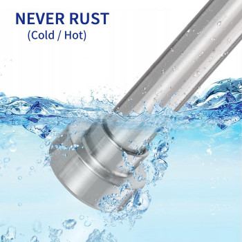 Ynl Shower Curtain Rod Tension No Drill Never Rust Nonslip Spring Tension Rods For Bathroom 4273 Inches Shower Rod Stainl