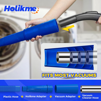 Holikme 2 Pieces Dryer Vent Cleaner Kit Dryer Lint Vacuum Attachment And Flexible Dryer Lint Brush Vacuum Hose Attachment Deep