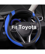 West Llama Customized Auto Car Steering Wheel Cover For Toyota Tacoma 4Runner Tundra Sequoia 15516 Inch Blackbluelarge Size