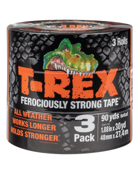 Trex Tape Heavy Duty Duct Tape With Uv Resistant Waterproof Backing For Ferociously Strong Repairs 188 X 30 Yd Gunmetal