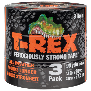 Trex Tape Heavy Duty Duct Tape With Uv Resistant Waterproof Backing For Ferociously Strong Repairs 188 X 30 Yd Gunmetal