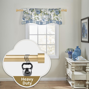 Gold Curtain Rod For Window 367236Ft Ynl Long Drapery Rods With 2Pcs Curtain Holdbacks Adjustable Heavy Duty Curtain Rod W