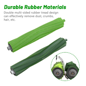 Ecomaid 4 Set Rubber Roller Brushes Replacement Parts Compatible With Irobot Roomba I E And J Series I7 I7 I1 I1 I6 I6 I3 I3