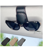 Chosmoyi Magnetic Leather Sunglass Holder For Car Sunglasses Clip For Car Visor Auto Interior Accessories Universal For Differ