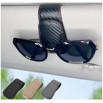 Chosmoyi Magnetic Leather Sunglass Holder For Car Sunglasses Clip For Car Visor Auto Interior Accessories Universal For Differ