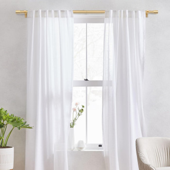 Ifels Heavy Duty Curtain Rods For Windows 28 To 48 Inch 1 Inch Gold Curtain Rods For Outdoor Farmhouse Bedroom Kitchen Livi