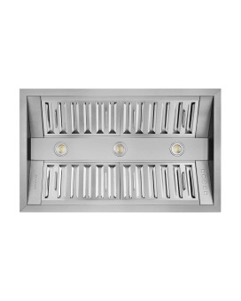 Hauslane Prostyle 46 Inr300 Builtin Range Hood 21 Deep Low Noise Performance Contemporary Design Fullsize Hand