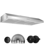 600 Cfm Range Hood 36 Inch Under Cabinet Range Hood For Ductductless Convertible Stainless Steel Kitchen Stove Vent Hood With