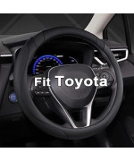 West Llama Customized Auto Car Steering Wheel Cover For Toyota Tundra Tacoma 4Runner 15155Inches Blacklarge Size