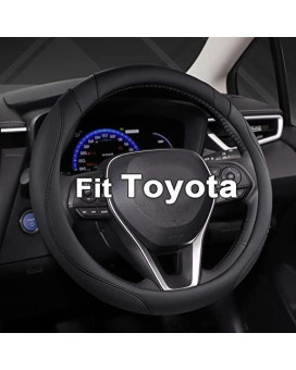 West Llama Customized Auto Car Steering Wheel Cover For Toyota Tundra Tacoma 4Runner 15155Inches Blacklarge Size