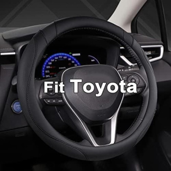 West Llama Customized Auto Car Steering Wheel Cover For Toyota Tundra Tacoma 4Runner 15155Inches Blacklarge Size