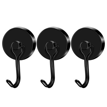 Lovimag Magnetic Hooks 110Lbs Magnet Hooks Strong Magnetic Hooks Cruise Swivel Neodymium Magnets With Hooks Black Magnetic Hooks