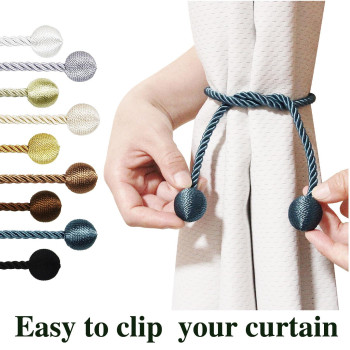 Nieffeiy Curtain Tiebacks Outdoor Elegant Decorative Tie Backs Modern Rope Tiebacks For Drapes Window Curtain Holdbacks For Drap