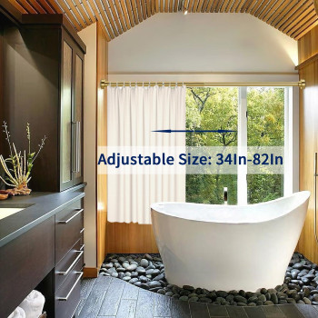 Ynl Shower Curtain Rod 3482 Inches Nonslip Never Rust No Drill Tension Curtain Rod For Bathroom Window Stainless Steel Sh