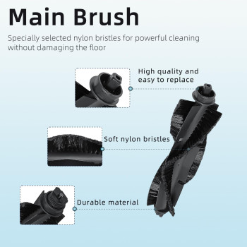 Replacement Parts Compatible With Wyze Robot Vacuum Cleaner Wvcr200S Accessories 2 Main Brushes 6 Hepa Filters 8 Side Brushes