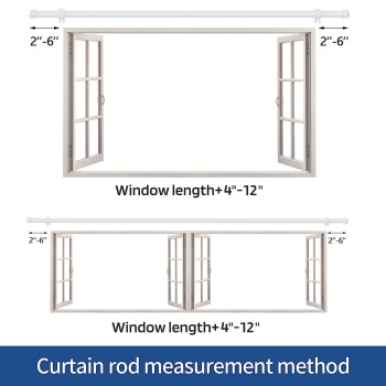 Curtain Rods For Windows 30 To 116 Inch Lightweight White Curtain Rod With Brackets Standard Decorative 58 Inch Curtain Rods Fo