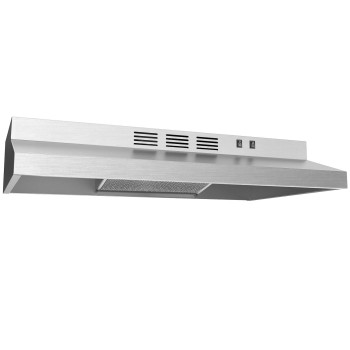 Midea Mvu30W2Ast Range 30 Inch Under Cabinet Vent Ductless Convertible With Durable Stainless Steel 200 Cfm Kitchen Hood With 2