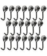 Findmag 30 Lbs Magnetic Hooks Heavy Duty Magnetic Swivel Hooks Cruise Black Strong Neodymium Magnet Hook For Hanging Magnets Wi