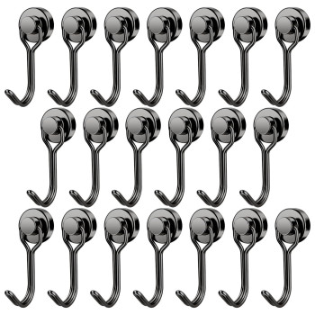 Findmag 30 Lbs Magnetic Hooks Heavy Duty Magnetic Swivel Hooks Cruise Black Strong Neodymium Magnet Hook For Hanging Magnets Wi