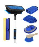 Wontolf 62 Car Wash Brush With Long Handle Scratchfree Soft Bristles Sturdy Car Wash Mop Kit Complete Car Cleaning Brush Ki