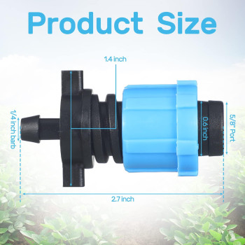 Frienda 100 Pcs Drip Tape Connector Drip Tape Fittings Drip Irrigation Tubing Coupling Barbed Locking Fitting Kit Drip Irriga