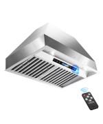 Oneeon 30 Inch Builtininsert Range Hood 600 Cfm Ducted Stainless Steel Kitchen Vent Hood With 4 Speed Gesture Sensing Touch