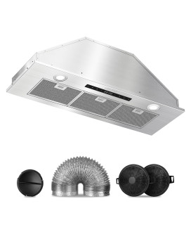 Range Hood Insert 36 Inch 600Cfm Builtin Kitchen Hood Ductedductless Convertible Vent Hood Insert With 4Speed Stove Exhaust