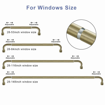 Splicing Room Darking Curtain Rods For Windows 28116 1Inch Diameter Wrap Around Adjustable Drapery Blackout Curtain Rod An