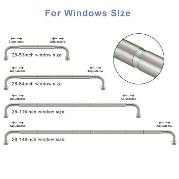 Splicing Room Darking Curtain Rods For Windows 28148 1Inch Diameter Wrap Around Adjustable Drapery Blackout Curtain Rod Ma