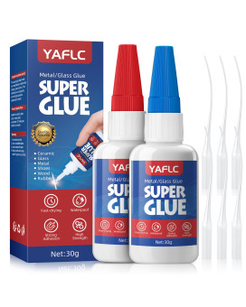 Yaflc Super Glue For Ceramic Repair 30 G X 2 Ceramic Glue For Pottery Super Glue For Plastic Metal Wood Shoe Rhinestone G