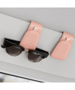 Sotfamily Sunglass Holder For Car Suede Cloth Magnetic Sunglasses Clip For Car Visor Glasses Holder Clip For Car 2 Packs Pin