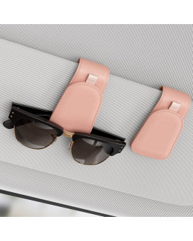 Sotfamily Sunglass Holder For Car Suede Cloth Magnetic Sunglasses Clip For Car Visor Glasses Holder Clip For Car 2 Packs Pin