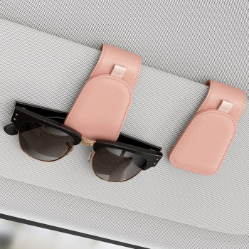 Sotfamily Sunglass Holder For Car Suede Cloth Magnetic Sunglasses Clip For Car Visor Glasses Holder Clip For Car 2 Packs Pin