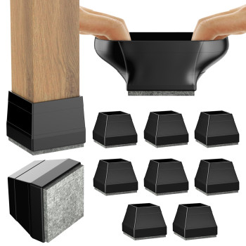 Square Chair Leg Floor Protectors 8 Pcs Silicone Chair Floor Protectors For Hardwood Chair Legs Caps To Prevent Floor From Scr