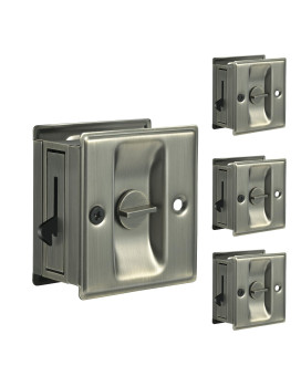 Homotek 4 Pack Privacy Sliding Door Lock With Pull Replace Old Or Damaged Pocket Door Locks Hardware Quickly And Easily 234