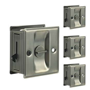 Homotek 4 Pack Privacy Sliding Door Lock With Pull Replace Old Or Damaged Pocket Door Locks Hardware Quickly And Easily 234