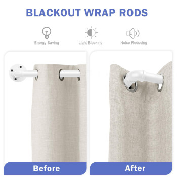 Curtain Rods For Windows 16 To 28 1 Inch Industrial Curtain Rod Wrap Around White Curtain Rods Indooroutdoor Curtain Rod Ro