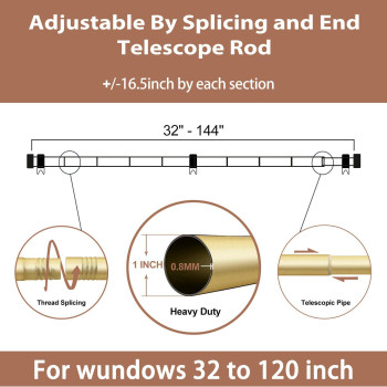 Curtain Rods For Windows 32 To 144 1 Inch Curtain Rod Set Heavy Duty Drapery Rods With Adjustable Curtain Rods Outdoor Modern