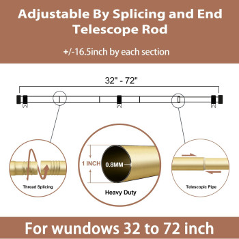 Curtain Rods For Windows 32 To 72 1 Inch Curtain Rod Set Heavy Duty Drapery Rods With Adjustable Curtain Rods Outdoor Modern